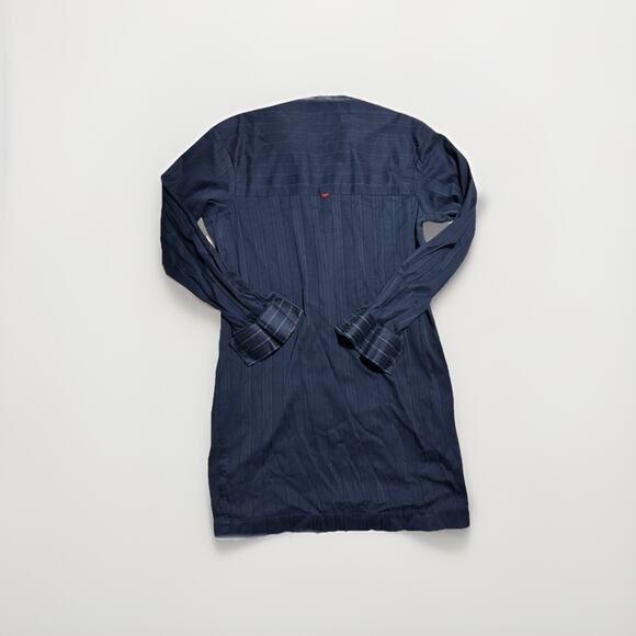 Isale Apoti by Rhobes Men’s Navy Kaftan Long Sleeve Shirt African Luxury Wear - Picture 2 of 7